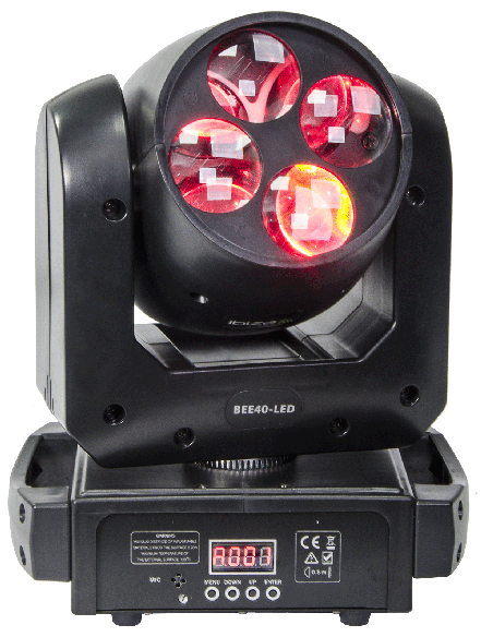 IBIZA BEE40-LED - Lyre a effet bee 4X10W – vue 1