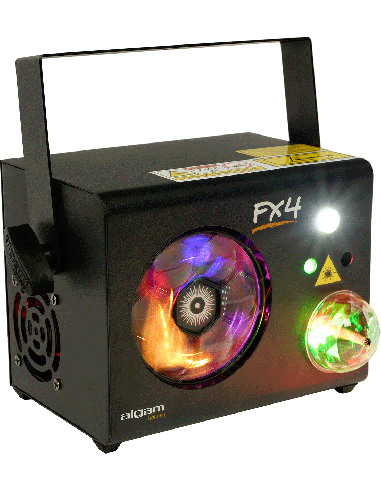 ALGAM LIGHTING FX-4 - Projecteur à effets 4-en-1 roue de gobos LED