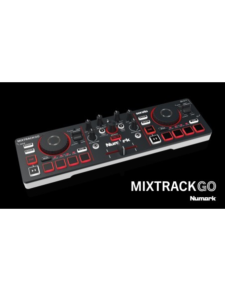 Numark Mixtrack Go – Contrôleur DJ portable 2 voies – vue de face