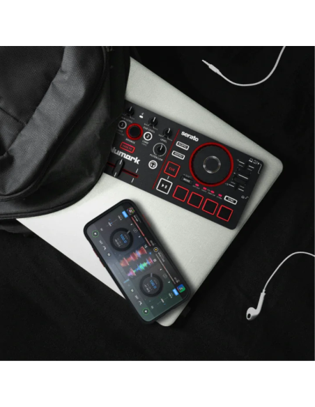 Numark Mixtrack Go – Contrôleur DJ portable 2 voies – utilisation avec smartphone