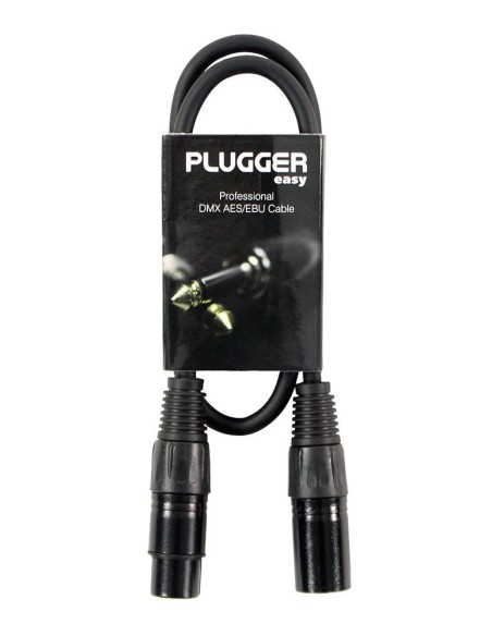 PLUGGER – EASY CÂBLE DMX XLR FEMELLE 3B - XLR MÂLE 5B 0.30M