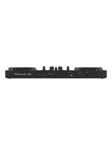 Pioneer DJ DDJ-FLX4 – panneau arrière avec ports USB, sorties RCA et entrée micro