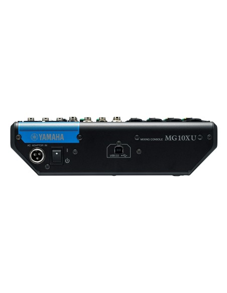Yamaha MG10XU – panneau arrière avec port USB et alimentation