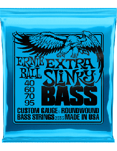 ERNIE BALL – CEB 2835 Jeux - Extra slinky 40-60-70-95 pour guitare basse
