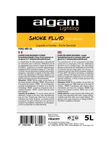 Algam Lighting FOG-HD-5L - Liquide fumée 5 L
