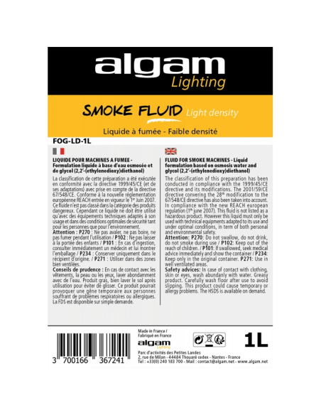 Algam Lighting FOG-LD-1L - Liquide fumée 1 L