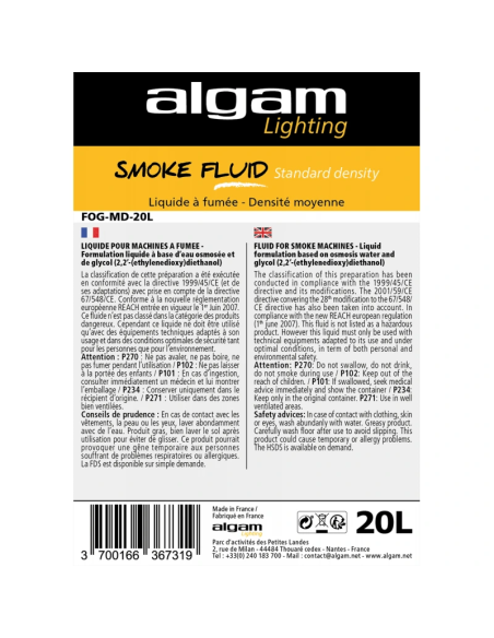Algam Lighting FOG-HD-20L - Liquide fumée 20 L