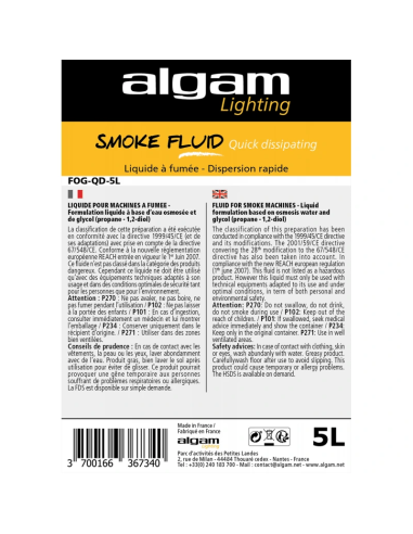 Algam Lighting FOG-QD-5L - Liquide fumée 5 L