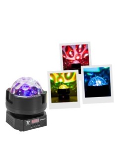 BOOMTONE DJ SPINNER – Jeu de Lumière LED 3-en-1 avec Stroboscope et Laser