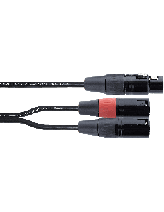 CORDIAL EY0.3FMM – XLR femelle / 2 XLR mâles 0.3m