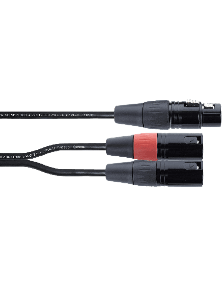 CORDIAL EY0.3FMM – XLR femelle / 2 XLR mâles 0.3m