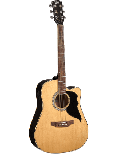 EKO RANGER6CW-EQ-NAT – Guitare électroacoustique Dreadnought cutaway électro Natural