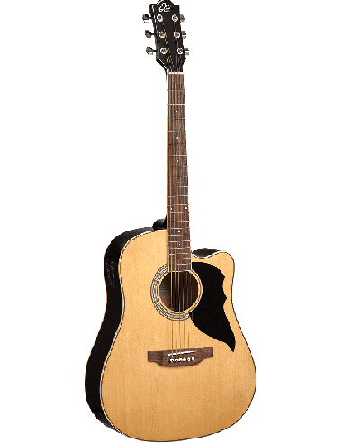 EKO RANGER6CW-EQ-NAT – Guitare électroacoustique Dreadnought cutaway électro Natural