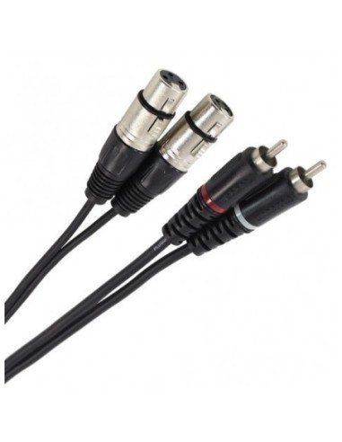 PLUGGER CÂBLE BRETELLE XLR FEMELLE 3B – RCA Mâle 3m Easy