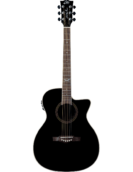 EKO NXT-A100CWE-BLK – Guitare électro-acoustique Auditorium Cutaway See Through Black