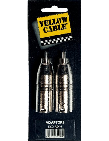 YELLOW CABLE AD19 – Adaptateur RCA mâle/XLR mâle