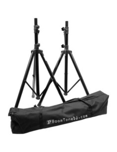 BOOMTONE DJ SV 200 II – Paire de pieds d'enceinte en métal avec housse