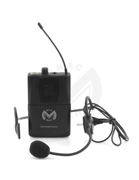 Mac-mah UHF Bodypack – Micro HF chant – vue produit