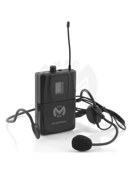 Mac-mah UHF Bodypack – Micro HF chant – vue complémentaire