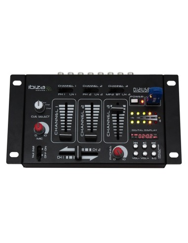 IBIZA DJ21USB-MKII – Table de mixage à 4 voies - 7 canaux avec lecteur USB