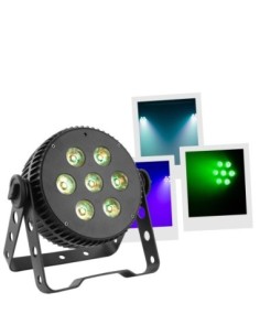 MAC MAH SILENTPAR 7X10W 6IN1 – Par à LED 7x10w 6 en 1 RGBWA/UV