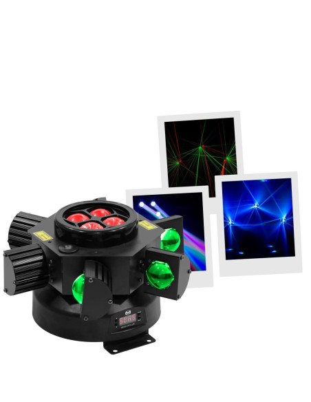 MACMAH MEGA UFO-LZR – Jeu de lumière 3 effets à LED