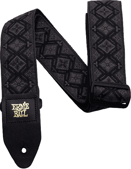 ERNIE BALL AEB 4093 – Courroie Sangle jacquard Regal Black pour guitares et basses