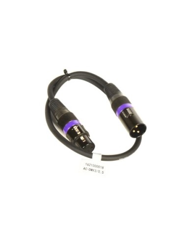 ACCU-CABLE AC3PDMX05 – Câble DMX mâle / femelle 0.5M