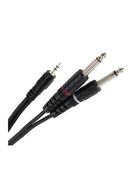 PLUGGER – Câble Y Mini Jack Mâle Stéréo - Jack Mâle Mono 3m Easy
