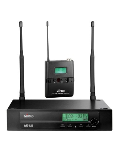 MIPRO ACT311II + ACT32T – Emetteur sans fil UHF + récepteur pour micro casque ou cravate