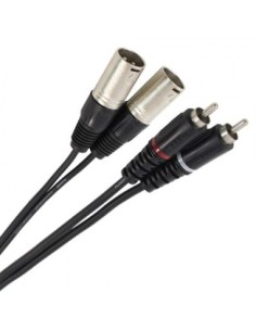 PLUGGER CÂBLE BRETELLE XLR MÂLE – RCA Mâle 3m Easy - Câble Bretelle
