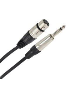 PLUGGER – Câble XLR Femelle 3 broches / Jack Mâle Mono 6.35mm 1.50 mètres