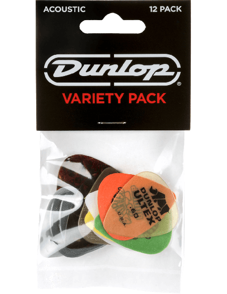 DUNLOP PVP112 – Médiator variety Pack Acoustic sachet de 12