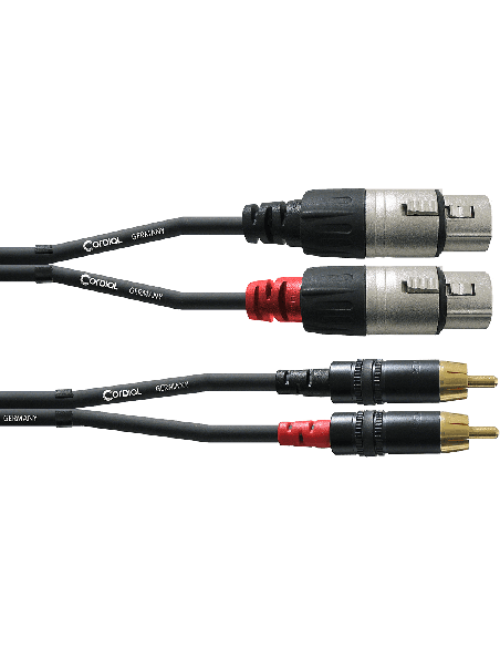 CORDIAL CFU1.5FC RCA – 2 RCA/2 XLR femelles 1.5m