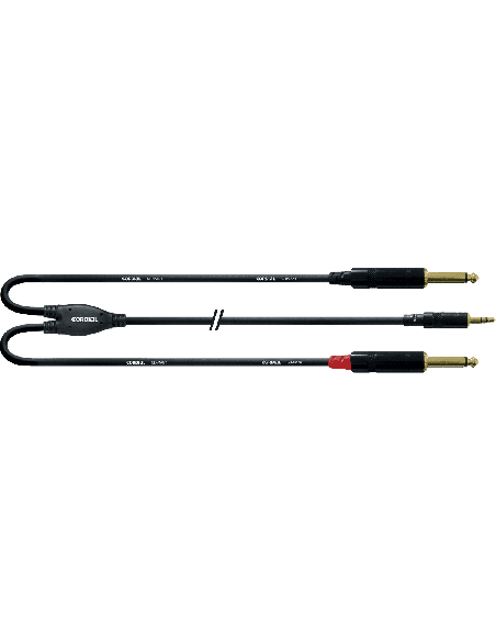 CORDIAL CFY1.5WPP – Câble mini jack stéréo / 2 jacks mono mâle 1.5M
