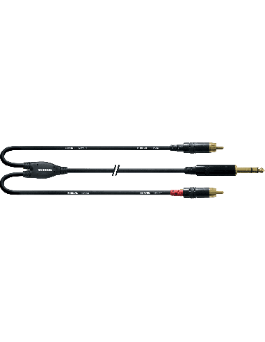 CORDIAL CFY3VCC – Câble jack 6.35 stéréo mâle- /2 rca 3M