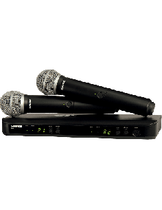 SHURE BLX288E-PG58-M17 – Micro HF complet double - Emetteur main PG58 - Bande M17