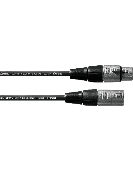 CORDIAL CFM0.5FM SYMÉTRIQUE REAN SILVER XLR MÂLE/XLR FEMELLE – 0.5M