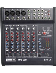 MX 8 USB Table de Mixage 10 Entrées avec USB