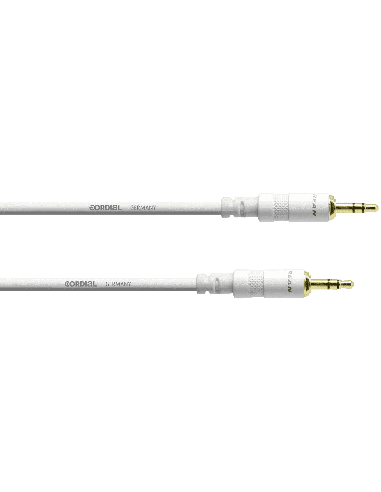 CORDIAL CFS0.6WW-SNOW. CORDON MINI-JACK / MINI JACK STÉRÉO – 0.60M blanc