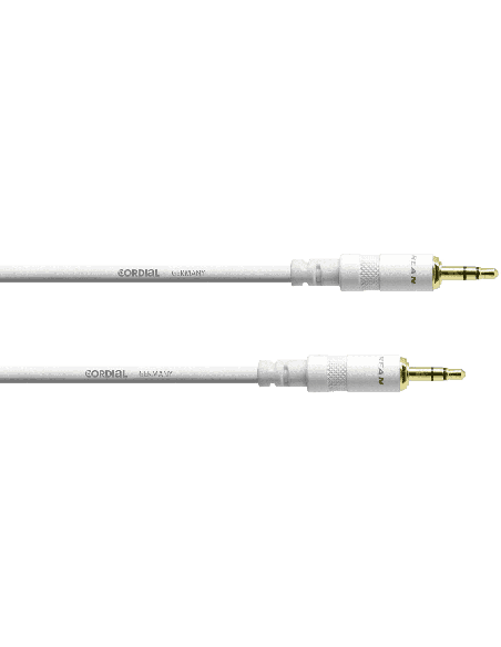CORDIAL CFS0.6WW-SNOW. CORDON MINI-JACK / MINI JACK STÉRÉO – 0.60M blanc