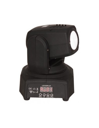 LMH250WH – MINI-LYRE DMX A 1 LED BLANCHE de 10w AVEC EFFET BEAM&nbsp