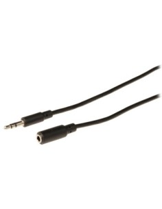 VALUELINE VLAP220500B10 – Jack stéréo audio extension câble 3.5mm - 3.5mm femelle 1.00M noir.