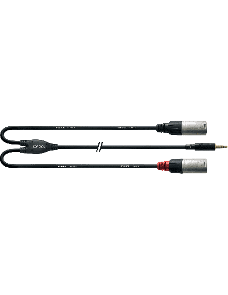 CORDIAL CFY1.8WMM – Cordon mini jack stéréo/2 XLR mâles 1.8M