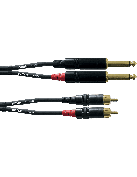 CORDIAL CFU1.5PC – Cordon 2 jacks 6.35 2 rca 1