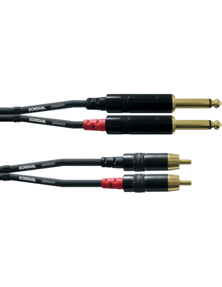 CORDIAL CFU3PC – 2 jacks 6.35 2 rca 3M