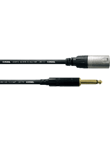 CORDIAL CCM10MP – Cable audio XLR mâle/Jack mâle mono 10M