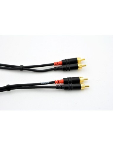 CORDIAL CFU 0.9 CC – Câble Bretelle Bretelle RCA / RCA dorées 0.9m