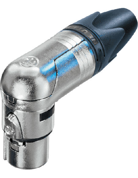 NEUTRIK NC3FRX – Fiche XLR femelle coudée 3 broches métal Neutrik